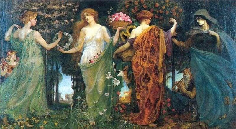 Crane Walter The Masque Of The Four Seasons Ca. 1903 09 canvas print