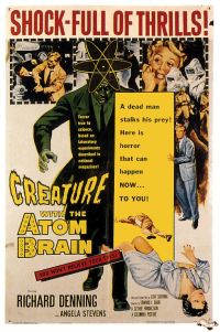Creatura con il cervello atomico 1955 Poster del film stampa su tela