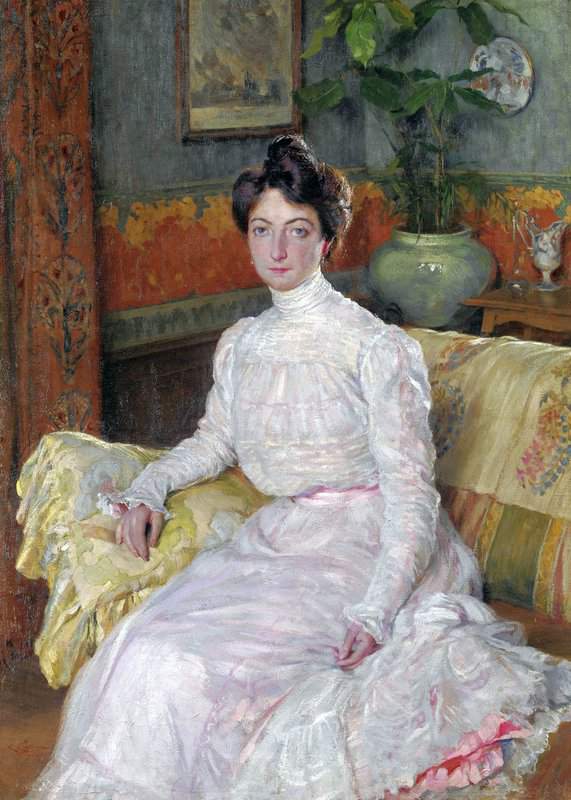 Cressini Carlo Ritratto Della Signorina Maria Dell Acqua 1902 canvas print