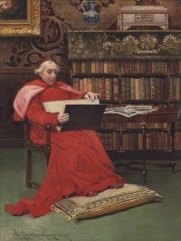 Croegaert Georges In The Library canvas print