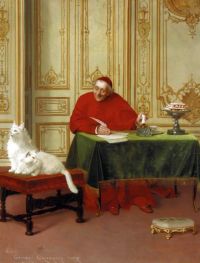Croegaert Georges The Cardinal S Cats canvas print