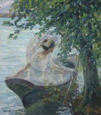 Cucuel Edward An Afternoon On The Lake Ca. 1918 canvas print