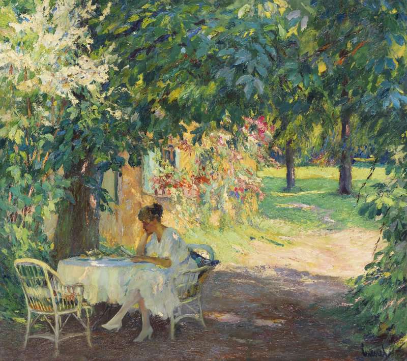 Cucuel Edward Sommer Im Garten Der Kunstlervilla Am Starnberger See Ca. 1920 canvas print