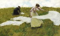Curran Charles Courtney A Breezy Day 1887 canvas print