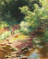 Curran Charles Courtney Along The Creek 1918