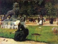 Curran Charles Courtney In The Luxembourg Garden 1889