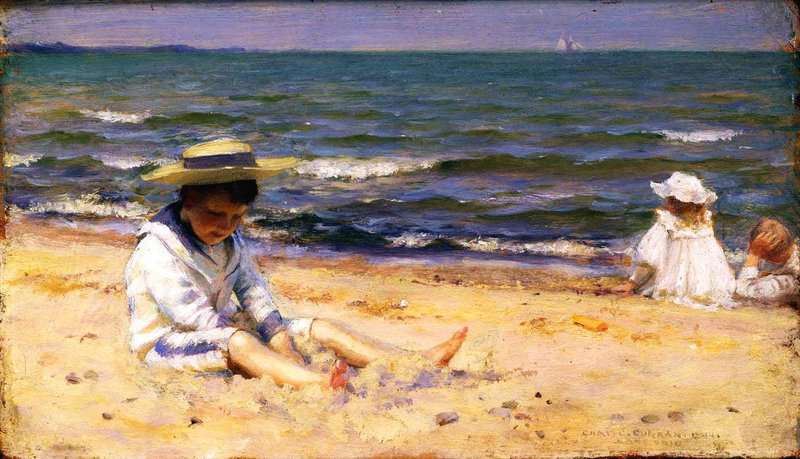 Curran Charles Courtney On The Beach Lake Erie 1894 canvas print