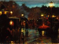 Curran Charles Courtney Paris At Night 1889