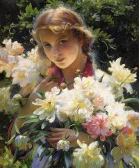 Curran Charles Courtney Peonies 1915 canvas print