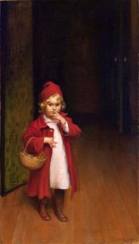 Curran Charles Courtney Playing Red Riding Hood 1907 canvas print