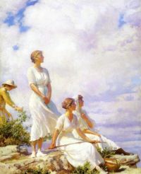 Curran Charles Courtney Summer Clouds 1917 canvas print