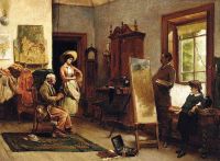 Curran Charles Courtney The Artist At Work 1881 83 canvas print
