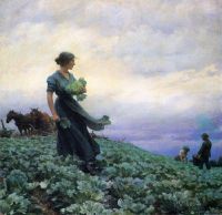 Curran Charles Courtney The Cabbage Field 1914 canvas print