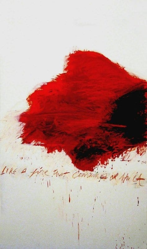 Tableaux sur toile, reproduction de Cy Twombly Like A Fire That Consumes All Before It