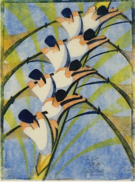 Tableaux sur toile, reproducción de Cyril Power The Eight 1930