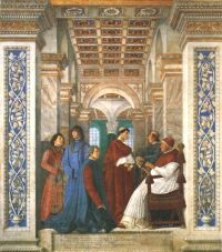 Da Forli Melozzo Sixstus Iv His Nephews And His Librarian Palatina canvas print