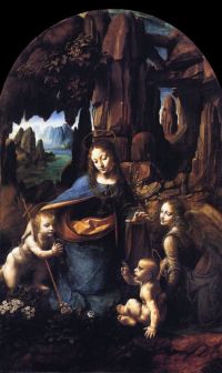 لوحة دافنشي مادونا أوف ذا روكس 1491