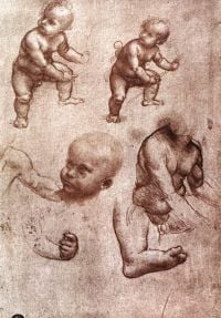 Leinwanddruck Da Vinci-Studie eines Kindes