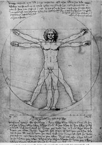 Da Vinci Vitruvian Man Leinwanddruck