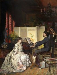 Dagnan Bouveret Pascal Adolphe Jean The Duet 1883 canvas print