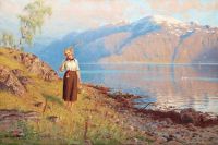 Dahl Hans By The Fjord canvas print