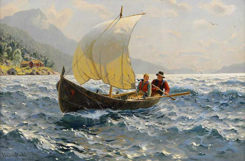 Dahl Hans Froliche Fahrt   Sognefjorden Westnorwegen canvas print