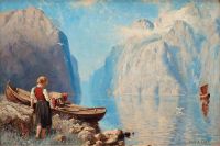 Dahl Hans Scene From A Norwegian Fjord