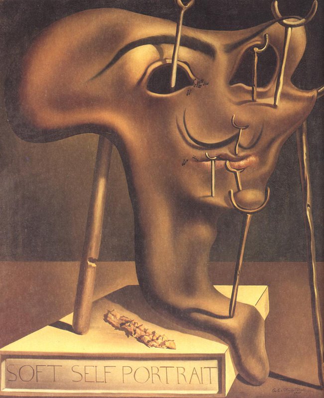 Tableaux sur toile, reproducción de Dalí Autorretrato suave con tocino frito