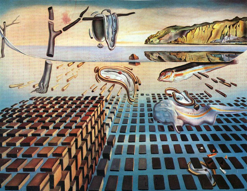 Tableaux sur toile, reproducción de Dali La desintegración de la persistencia de la memoria