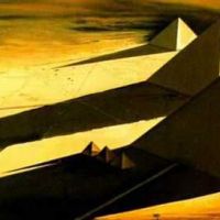 Dali, de piramides en de sfinx van Gizeh