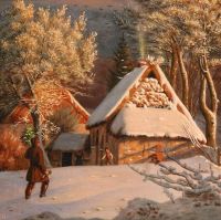 Dalsgaard Christen The Christmas Tree Is Brought Home canvas print