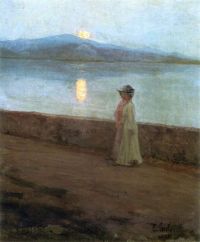 Danielson Gambogi Elin Moonlight On The Lake canvas print