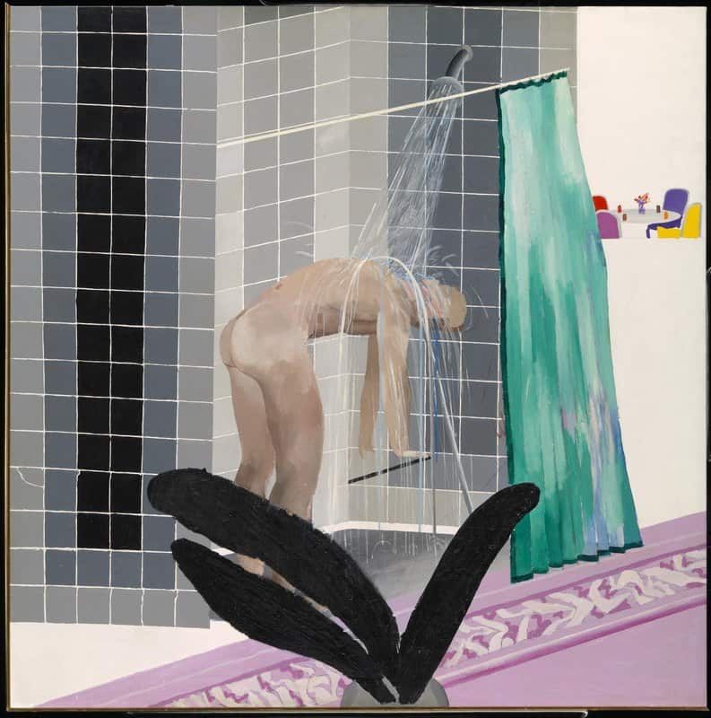 David Hockney Man In Shower In Beverly Hills 1964 canvas print