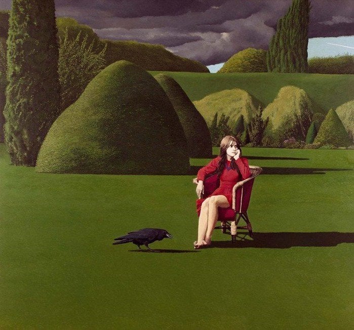 Tableaux sur toile, Reproduktion von David Inshaw The Raven - 1971
