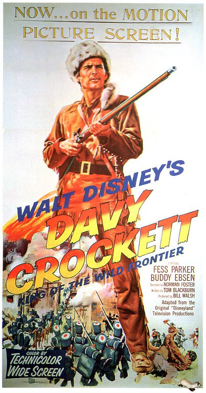 데이비 크로켓 1955 영화 포스터 캔버스 프린트