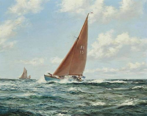 Dawson Montague The English Folkboat Martha Mcgilda Close Hauled In A Fresh Breeze canvas print