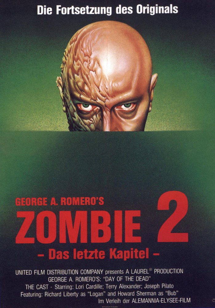 Poster del film tedesco Day Of The Dead, stampa su tela
