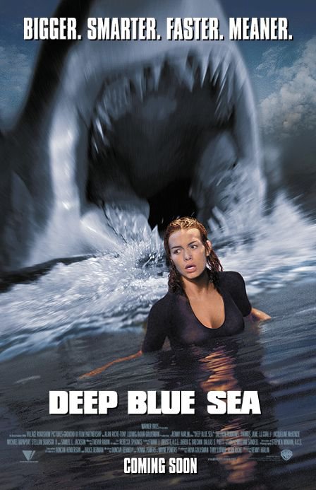 Deep Blue Sea 영화 포스터 캔버스 프린트