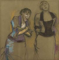 Degas Edgar Au Cafe Concert Deux Chanteuses Ca. 1878 80 canvas print