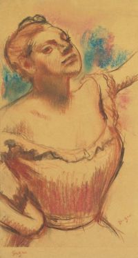 Degas Edgar Büste einer Tänzerin mit rotem Mieder 1899