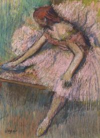 Degas Edgar Pink Dancer ca. 1896