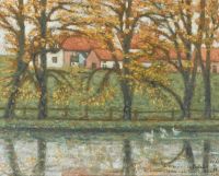 Degouve De Nunques William River Landscape 1911 canvas print