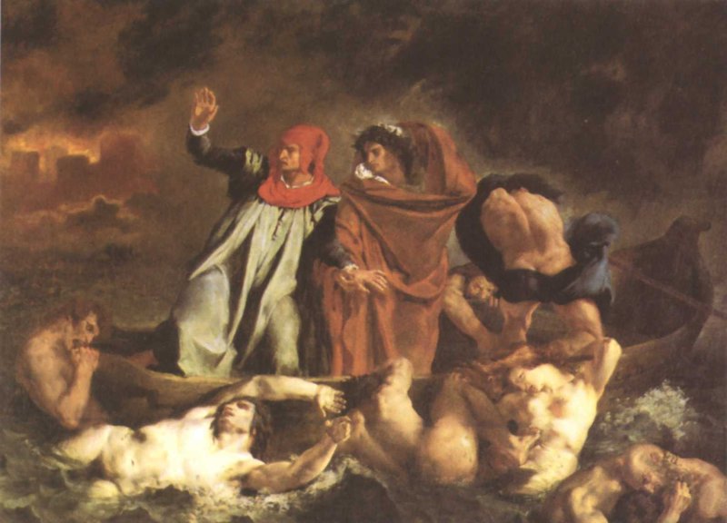 Delacroix Eugene The Bark Of Dante Dante And Virgil In Hell canvas print
