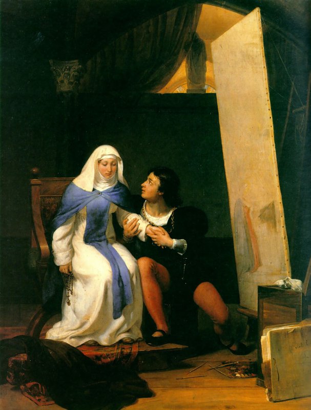 Delaroche Filippo Lippo Falling In Love With His Model 1822 canvas print
