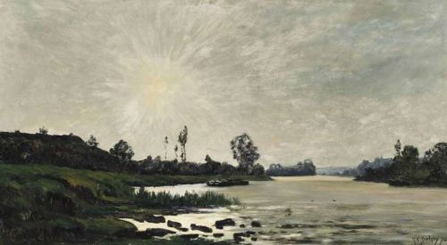 Delpy Hippolyte Camille A Sunlit River 1874 canvas print