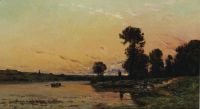 Delpy Hippolyte Camille am Ufer des Flusses 1900