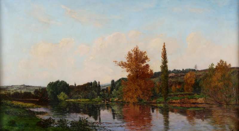 Delpy Hippolyte Camille Les Bords De La Seine Pres Mantes 1 canvas print