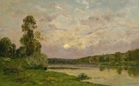 Delpy Hippolyte Camille Washerwoman At The Edge Of A River 1896 canvas print