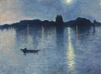 Delville Jean Le Lac au Clair de Lune 1888