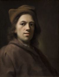 Denner Balthasar Self Portrait 1719 canvas print